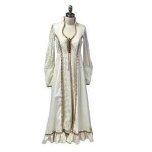 Vintage 70s GUNNE SAX Prairie WEDDING DRESS Boho JESSICA McClintock COTTAGE Core